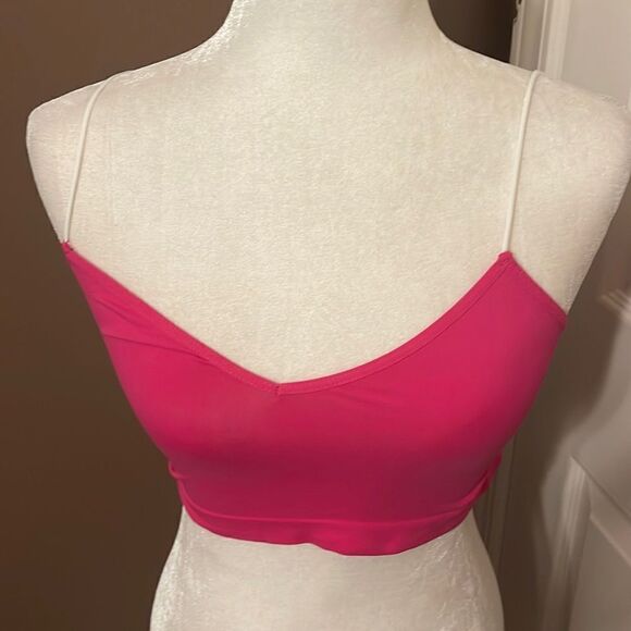 Free People Sweetheart Seamless  Brami  New Size XSmall / Small pink whi… - Picture 1 of 5